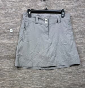 Nike Golf Skort Womens 4 Gray Dri-FIT Golf Lined Stretch Athletic Pockets